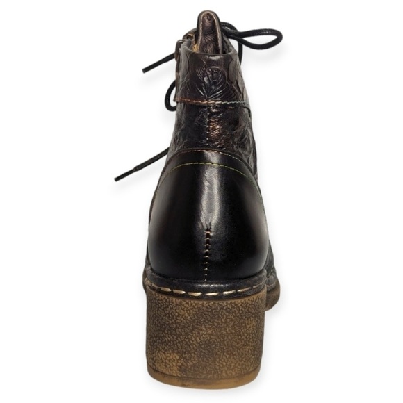 L'Artiste Spring Step Fallinluv Leather Lace-Up Boots Metallic Black 36 / 5.5-6 - Picture 4 of 13